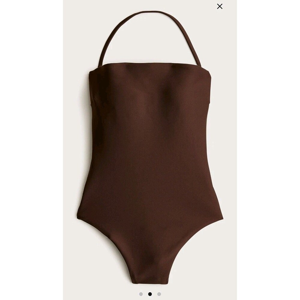 J.Crew Gemma Bandeau One-piece Classic Sculpt Inky Espresso CI366 Size 16 NWT